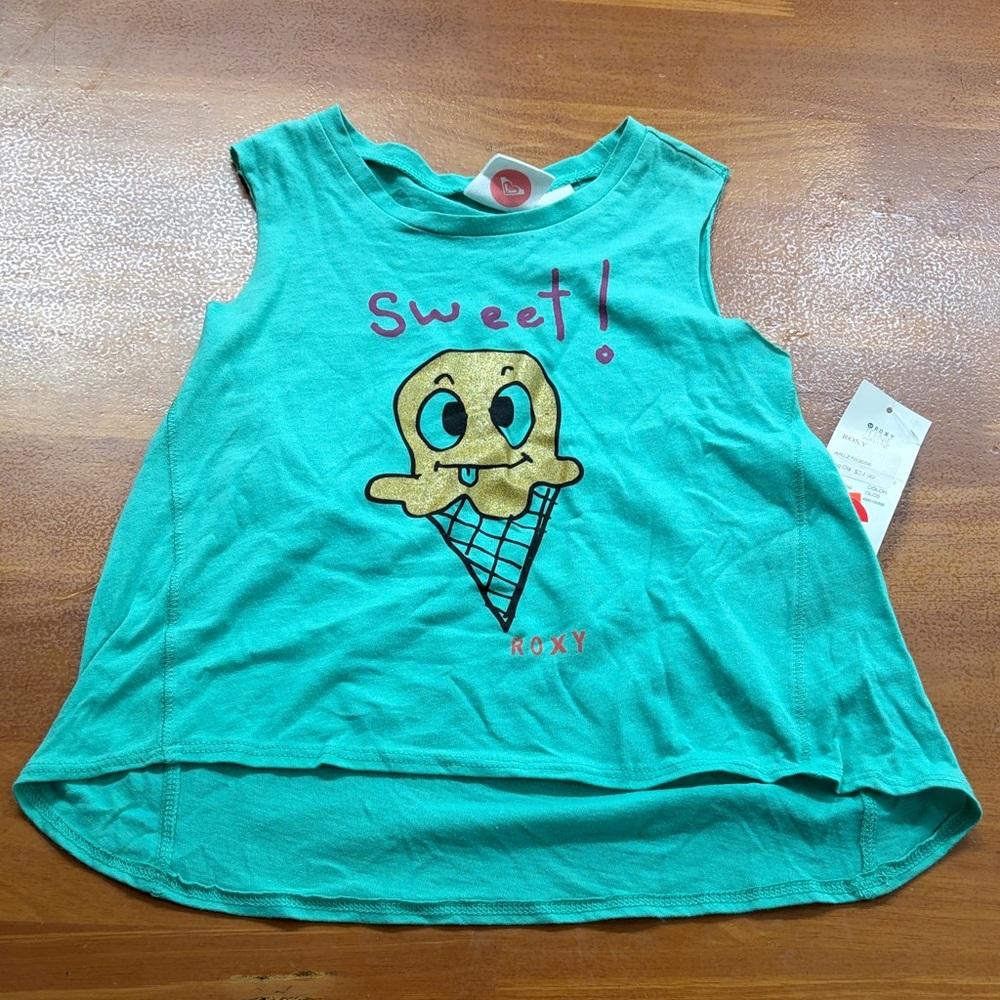 Roxy Kids' Turquoise Sweet Ice Cream Tank Top